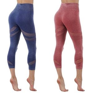 Vintage wash seamless leggings bundle, size small